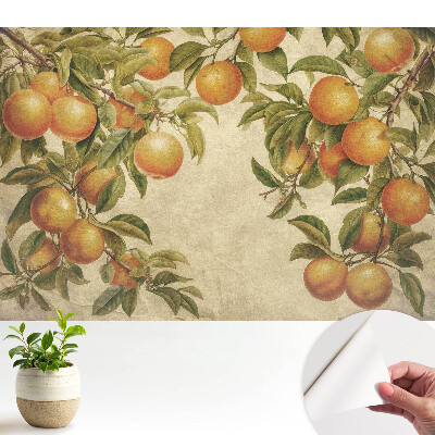 Nowoczesna fototapeta na wymiar Delikatne gałęzie pełne cytrusów