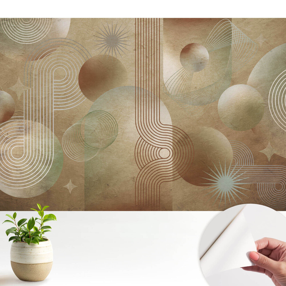 Tapeta fotograficzna samoprzylepna Abstrakcyjna kompozycja geometryczna retro