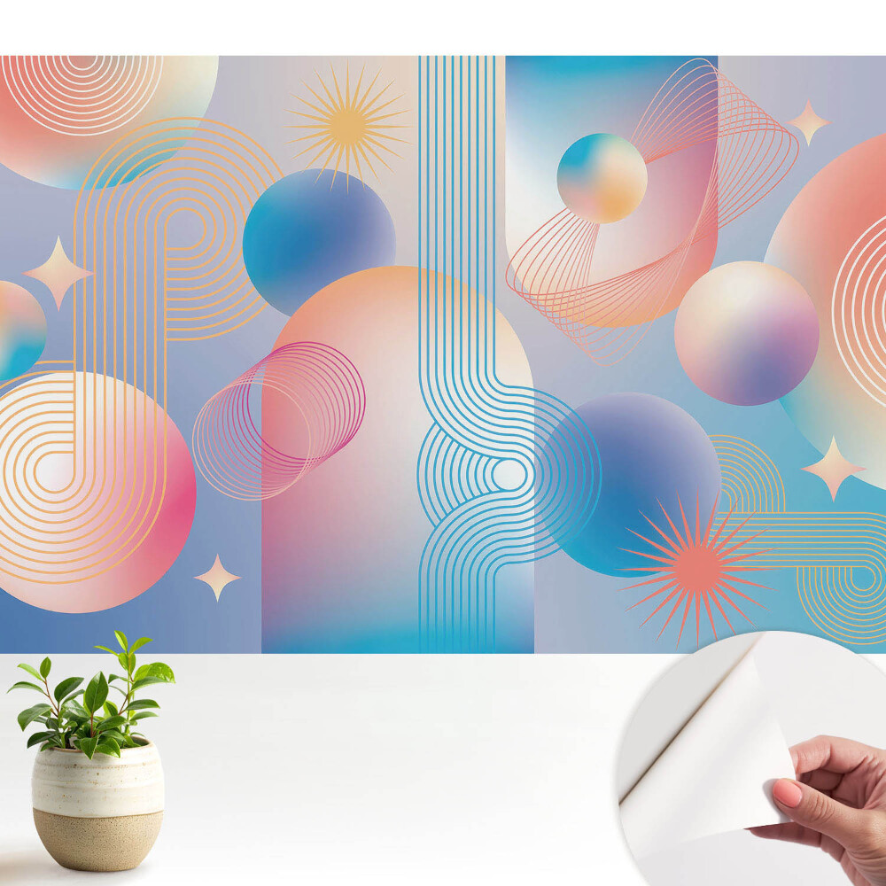 Tapeta fotograficzna samoprzylepna Abstrakcyjne geometryczne wzory pełne barw