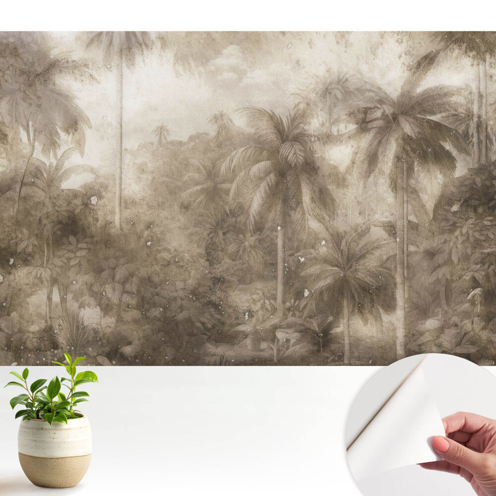 Fototapeta do salonu Vintage tropikalna dżungla