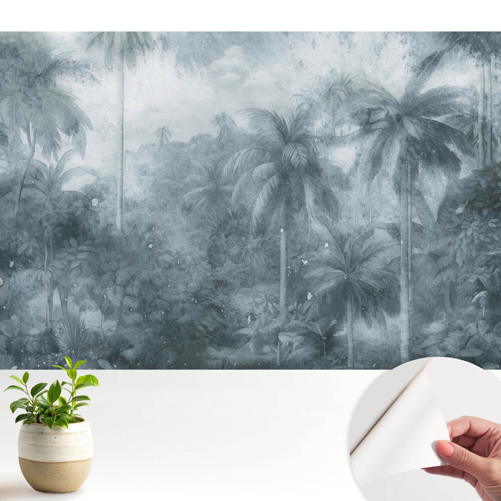 Fototapeta na wymiar do sypialni Egzotyczna dżungla w klasycznym stylu