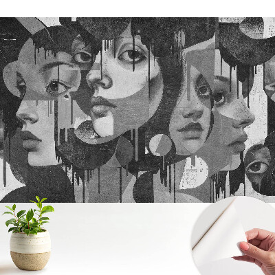 Nowoczesna fototapeta na wymiar Abstrakcyjne portrety twarzy kobiet