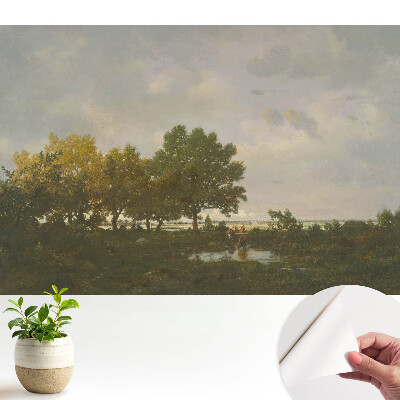 Fototapeta do salonu Malowniczy las z jeźdźcem