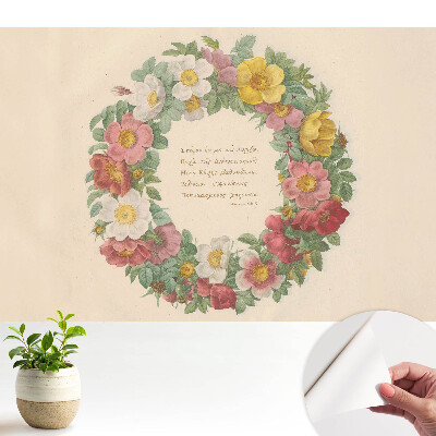 Fototapeta z nadrukiem samoprzylepna Klasyczny wieniec kwiatowy