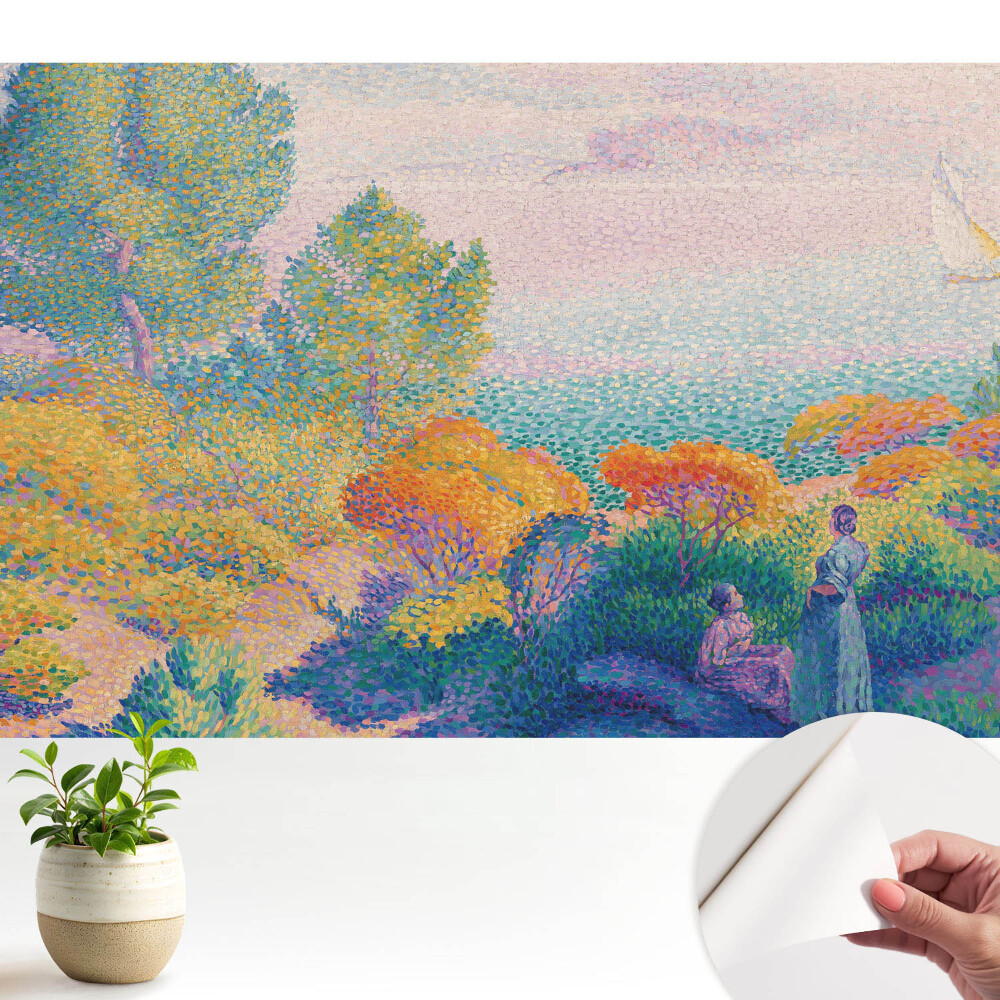 Fototapeta do salonu Impresjonistyczna scena nadmorska w bladych barwach