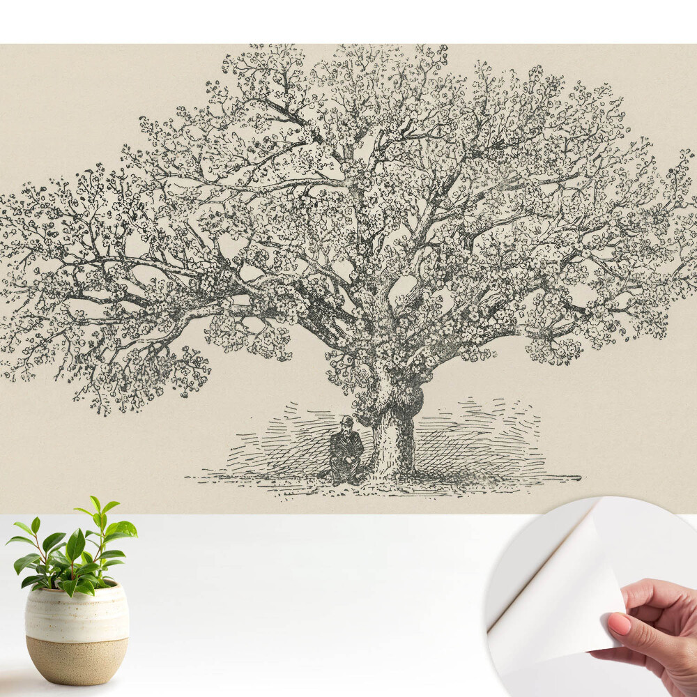 Fototapeta do salonu Stylizowane drzewo natura klasyka harmonia