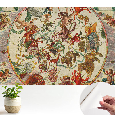 Fototapeta do salonu Kosmogram klasyczny z mitologicznymi postaciami