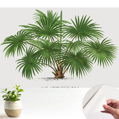 Fototapeta na wymiar do sypialni Zielona palma symetryczna kompozycja