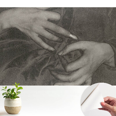 Tapeta fotograficzna samoprzylepna Harmonijne dłonie na materiale