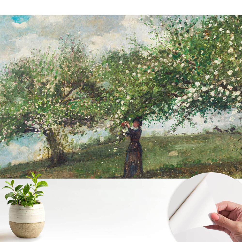 Fototapeta samoprzylepna do salonu Kwiatowe drzewo i kobieta