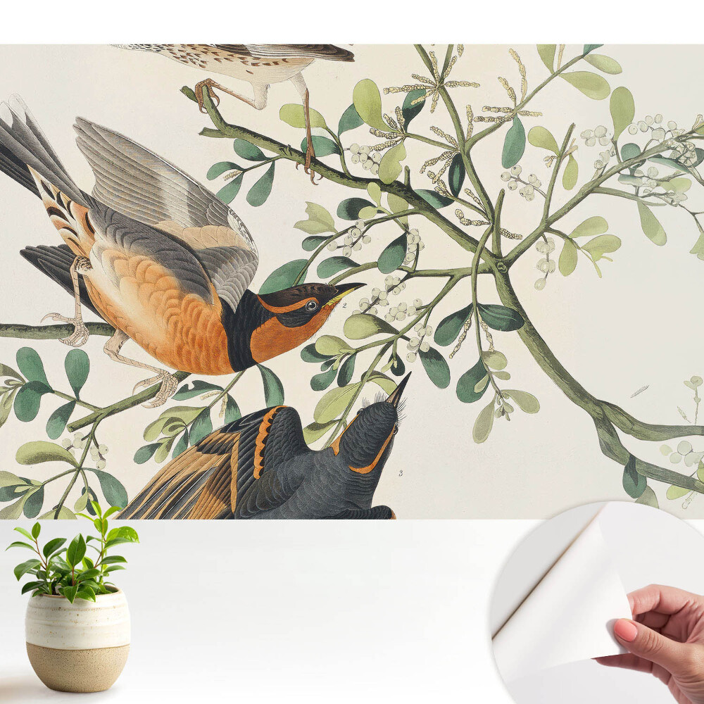 Fototapeta do salonu Ptaki wśród zielonych liści