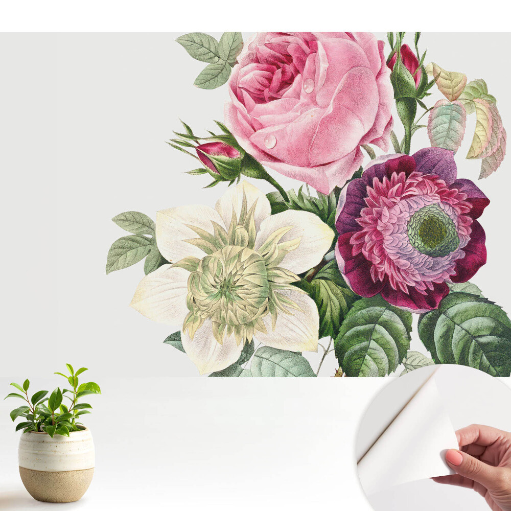 Fototapeta na wymiar do sypialni Kwiaty w klasycznym stylu