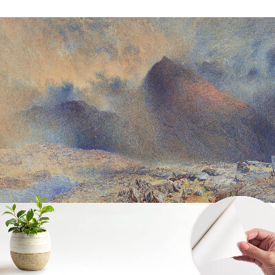 Fototapeta na wymiar do sypialni Górska panorama melancholijna i majestatyczna