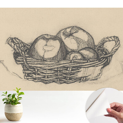 Tapeta fotograficzna samoprzylepna Kosz z owocami rysunek klasyczny