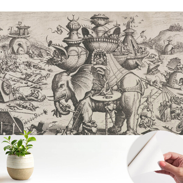 Fototapeta do salonu Surrealistyczna bitwa pełna szczegółów