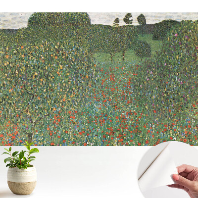 Tapeta fotograficzna samoprzylepna Kwitnąca łąka wśród drzew