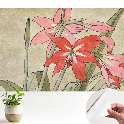 Tapeta fotograficzna samoprzylepna Retro kwiatowa kompozycja harmonijna natura