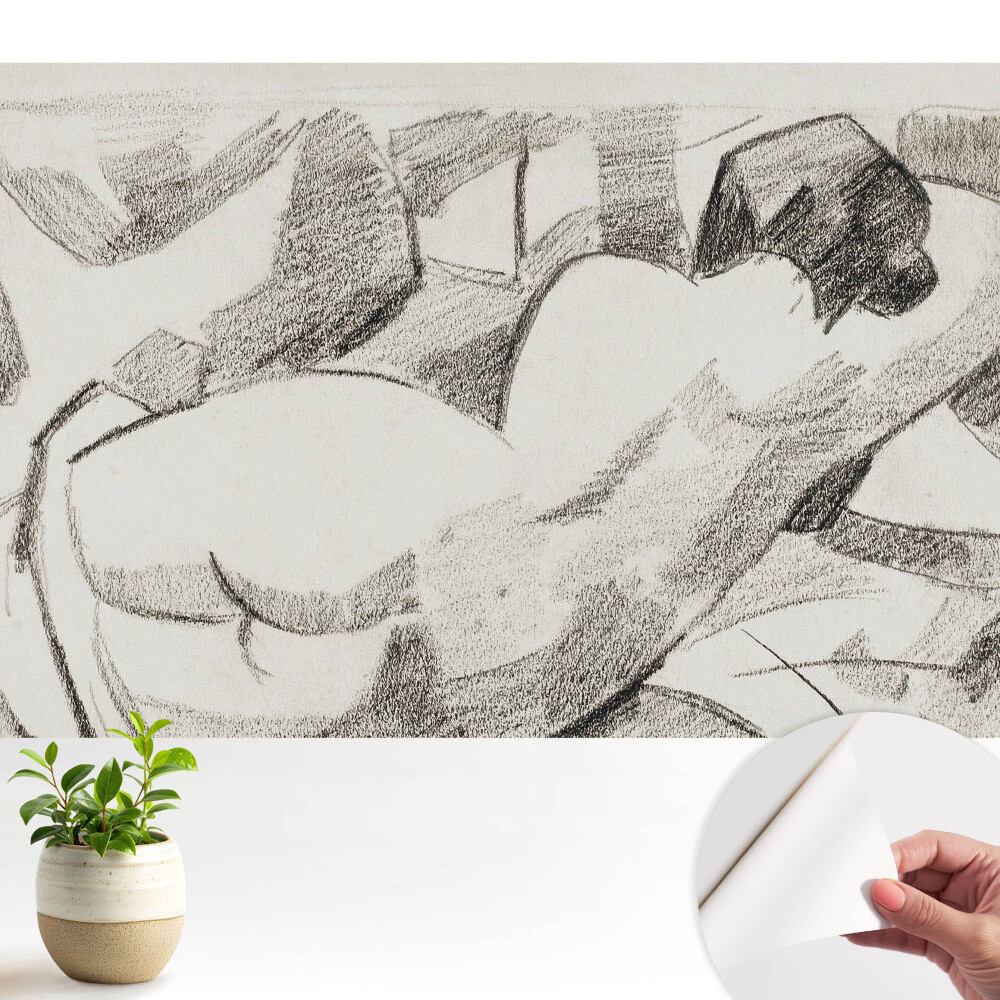 Nowoczesna fototapeta na wymiar Leżąca postać impresjonistyczny styl spokojny klimat