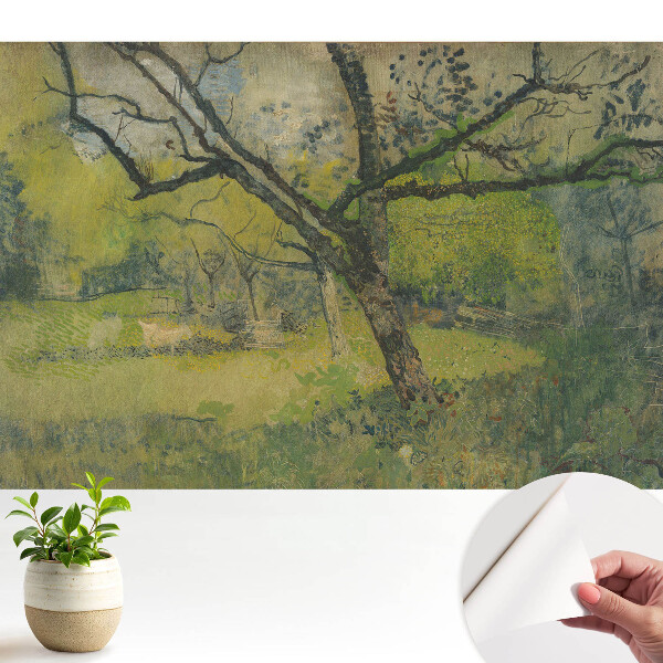 Fototapeta z nadrukiem samoprzylepna Malowniczy krajobraz z centralnym drzewem