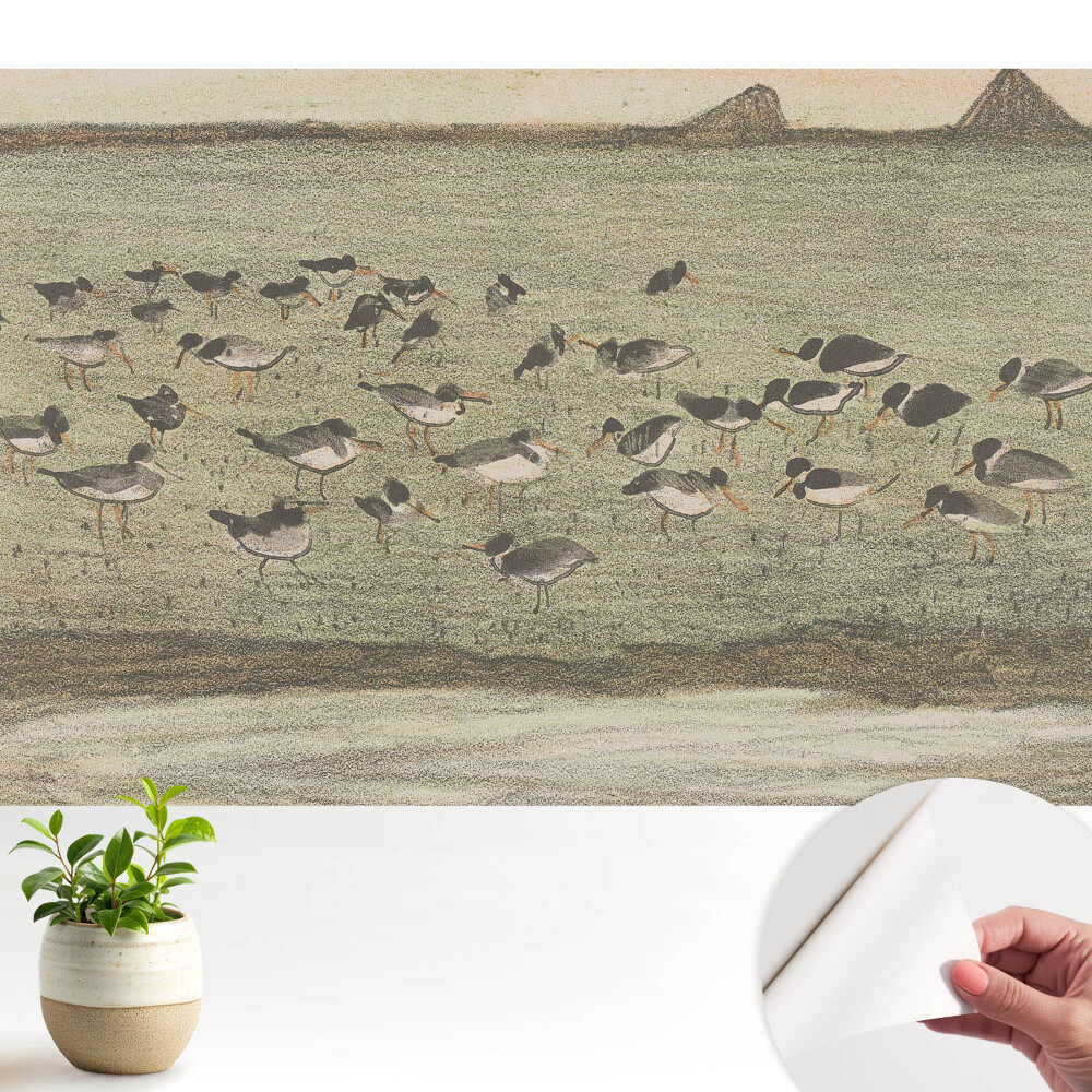 Fototapeta samoprzylepna do salonu Ptaki na łące w harmonijnej kompozycji