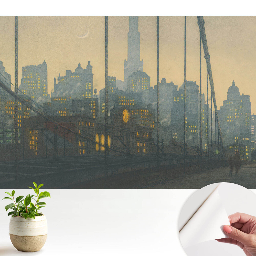 Fototapeta samoprzylepna do salonu Nocne miasto pełne świateł