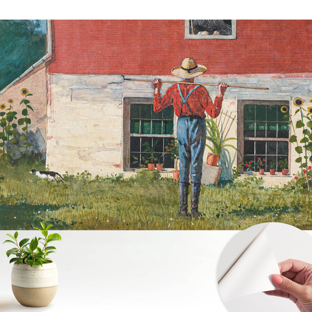 Fototapeta z nadrukiem samoprzylepna Rustykalna sielanka w wiejskim ogrodzie