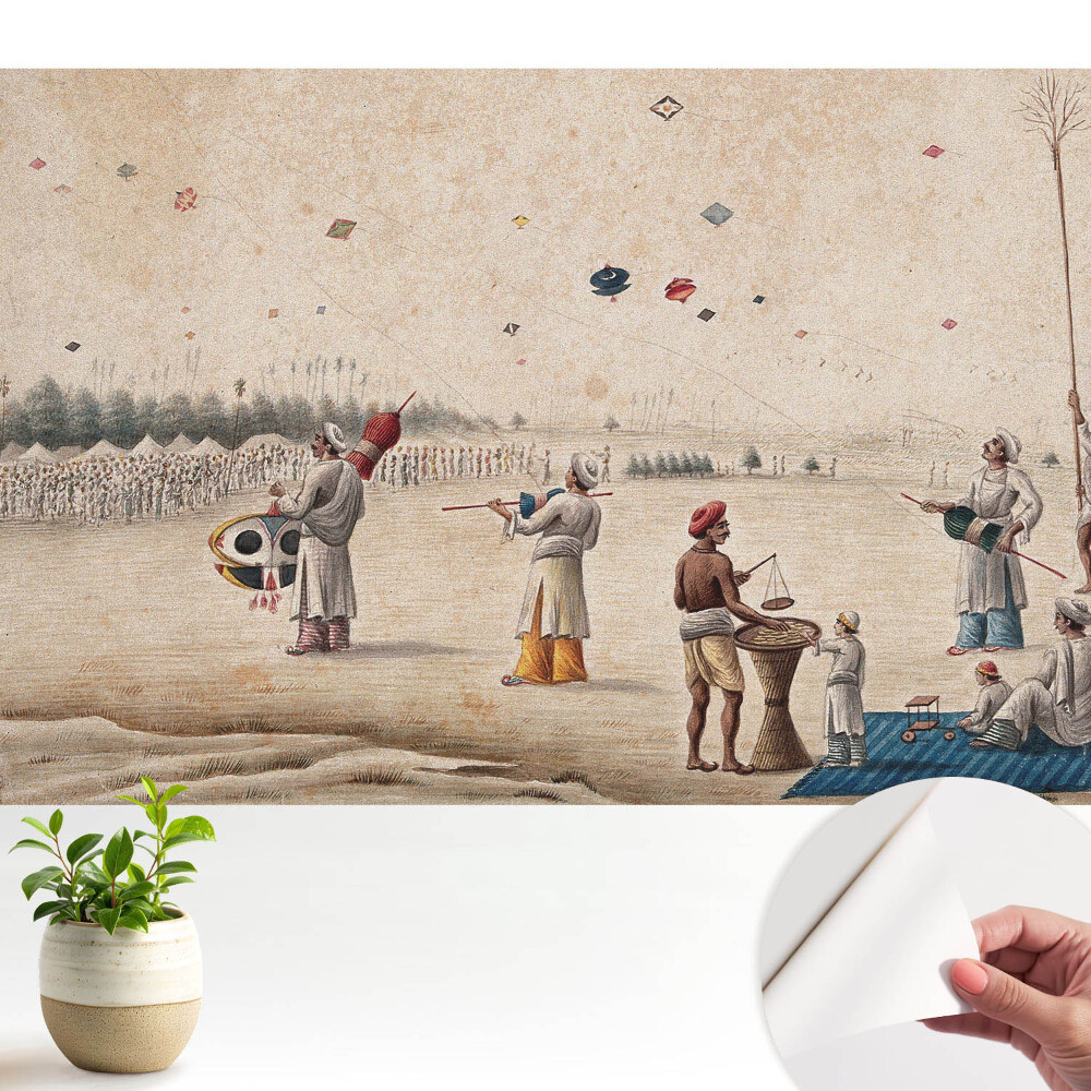 Fototapeta samoprzylepna do salonu Latawce na historycznym tle