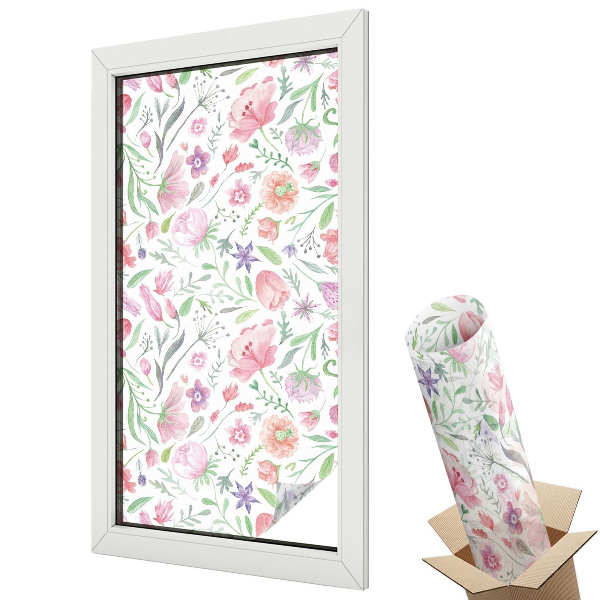 Dekoracyjna folia okienna Kwiatowy wzór