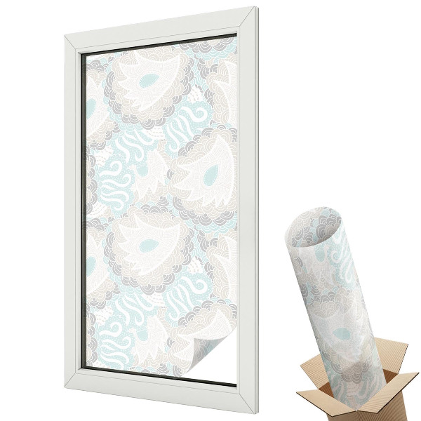 Witraż naklejka na okno Delikatne pióra