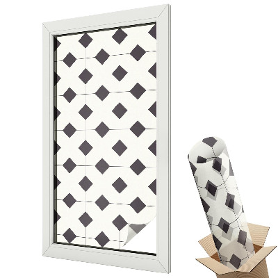 Dekoracyjna folia okienna Diamenty czarno-białe