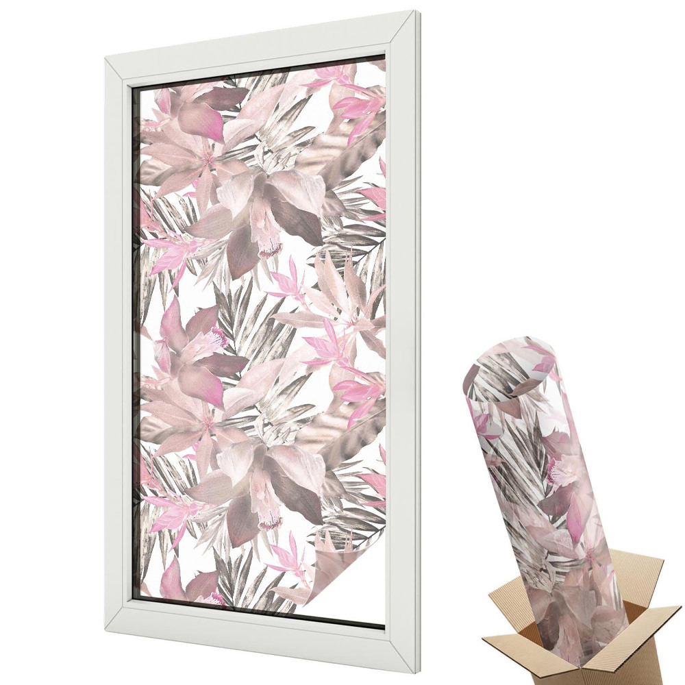 Dekoracyjna folia okienna Pastelowe kwiaty