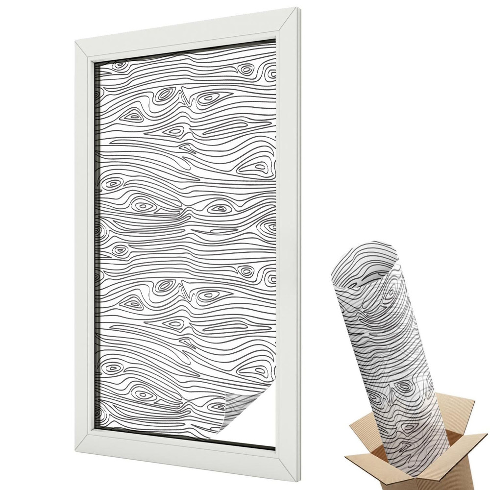 Dekoracyjna folia okienna Linie drewna