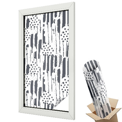 Witraż naklejka na okno Pasy i kropki