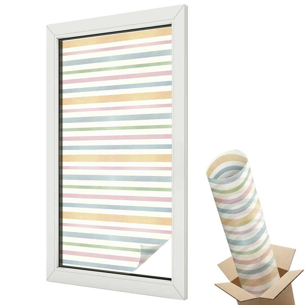 Dekoracyjna folia okienna Pastelowe paski