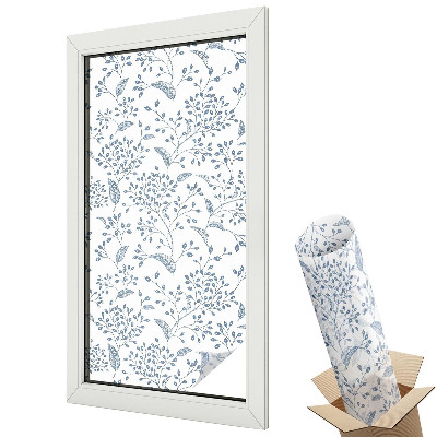 Witraż naklejka na okno Roślinny motyw