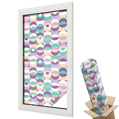 Mleczna folia na okno witraż Kolorowe wzory