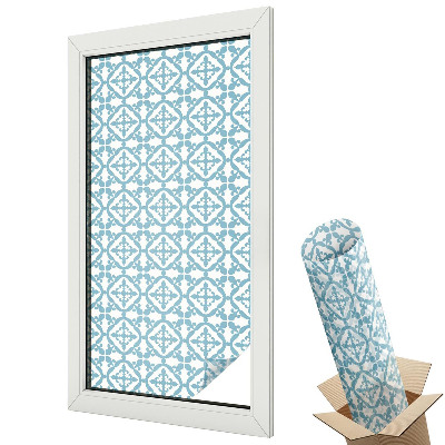 Dekoracyjna folia okienna Niebieskie ornamenty