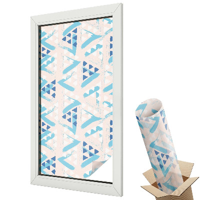 Mleczna folia na okno witraż Geometryczne wzory