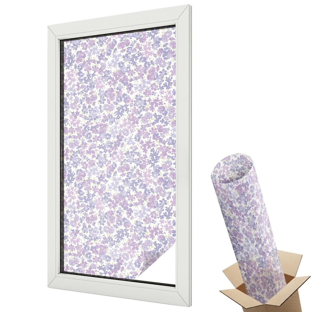 Witraż naklejka na okno Kwiatowa lekkość