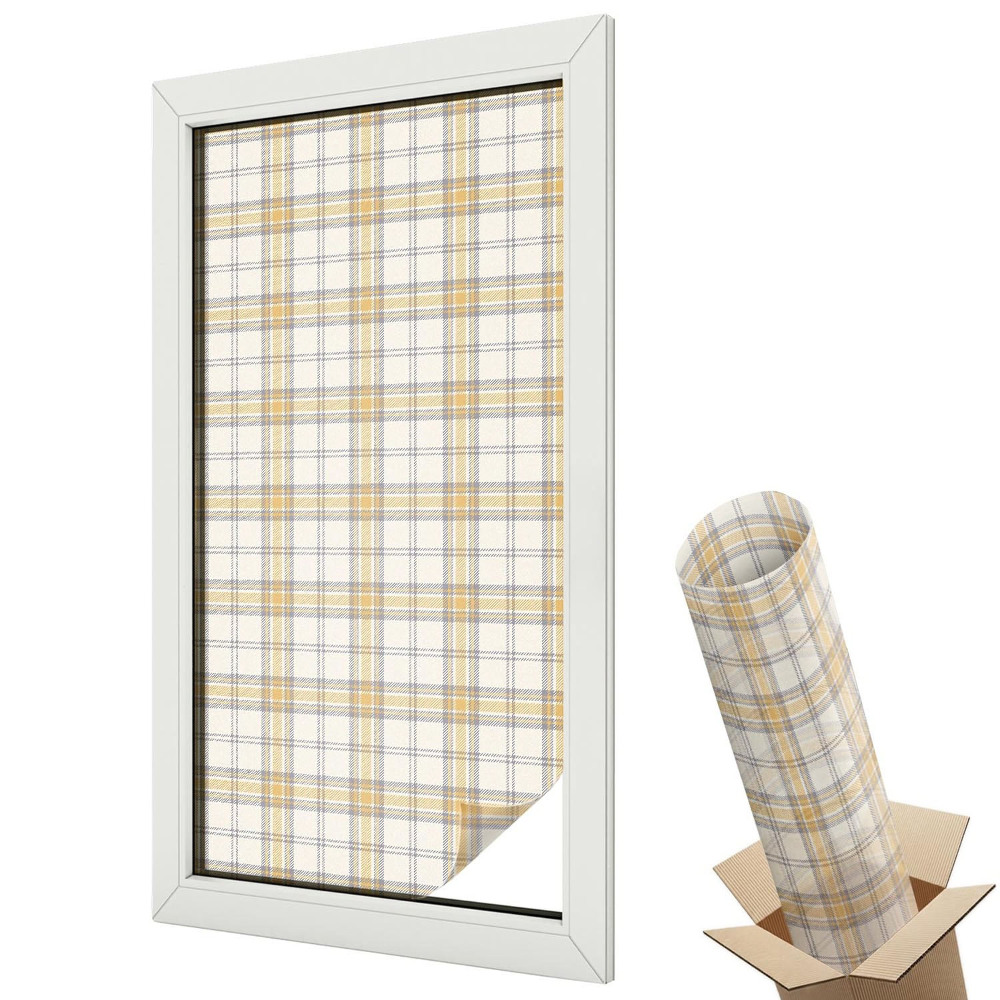 Mleczna folia na okno witraż Geometryczna kratka