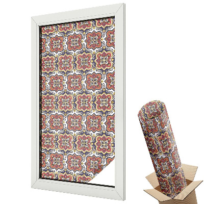 Witraż naklejka na okno Kwiatowy ornament