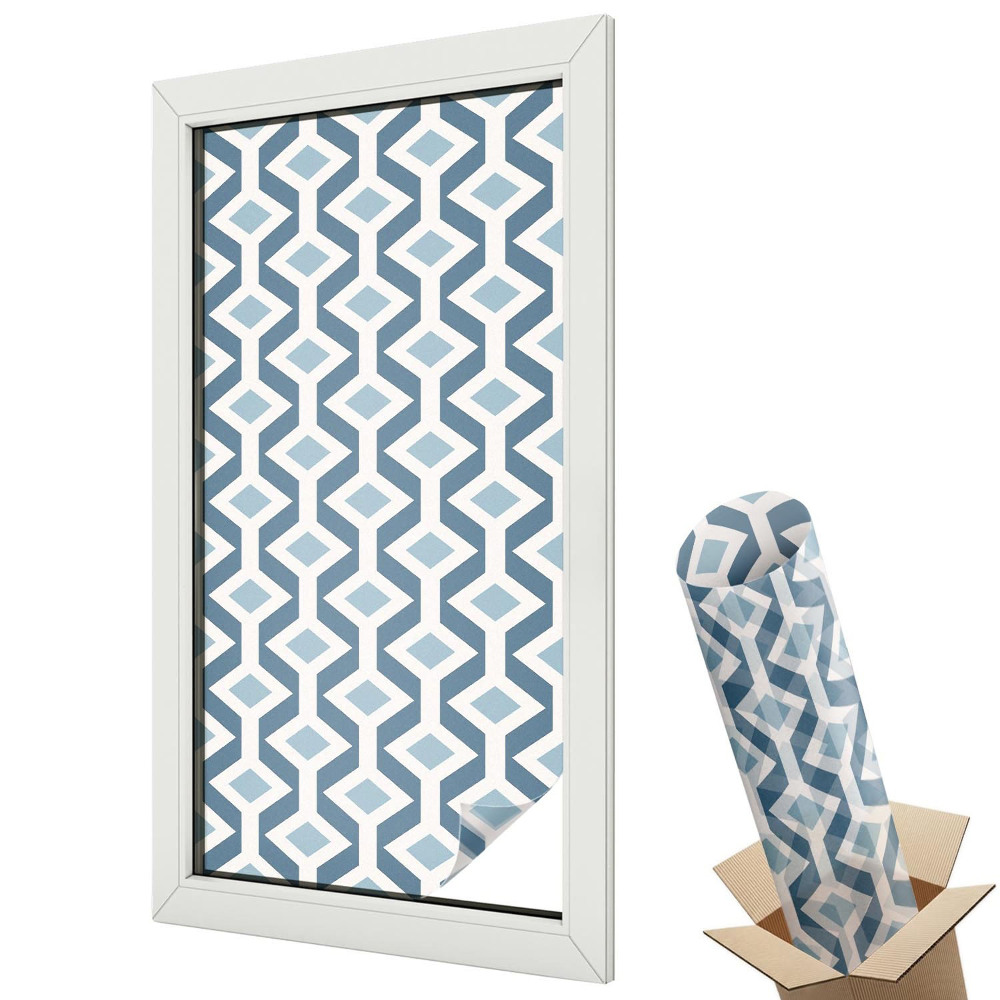 Mleczna folia na okno witraż Geometryczny wzór