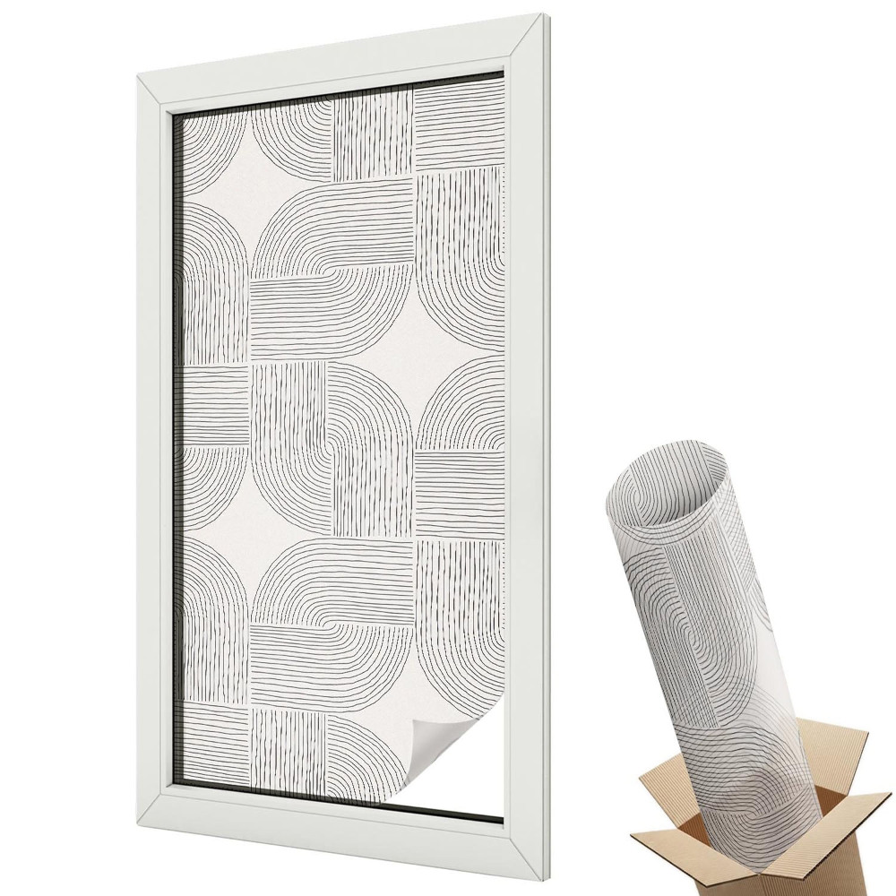 Mleczna folia na okno witraż Spokojna symetria