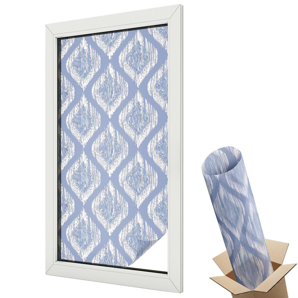 Mleczna folia na okno witraż Etniczne diamenty