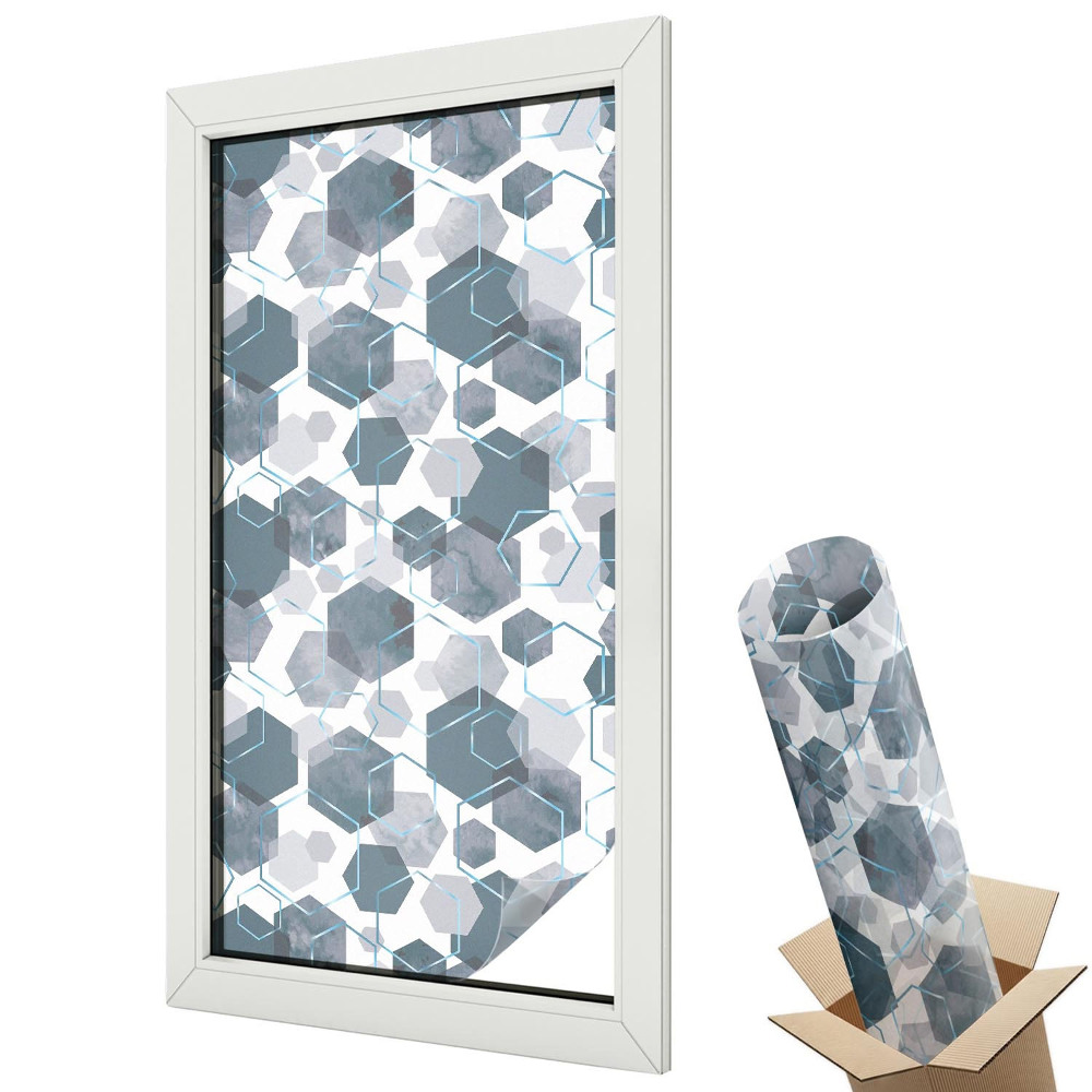 Dekoracyjna folia okienna Geometryczne heksagony