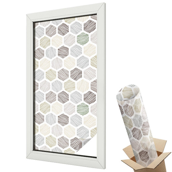 Witraż naklejka na okno Geometryczne fale