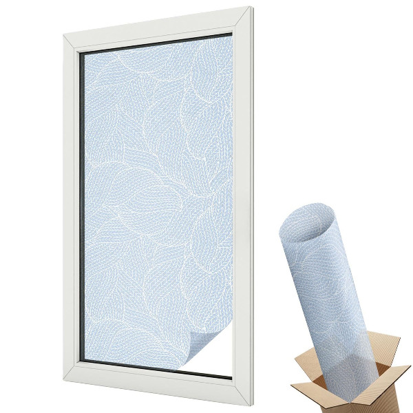 Mleczna folia na okno witraż Pliśnia malowane