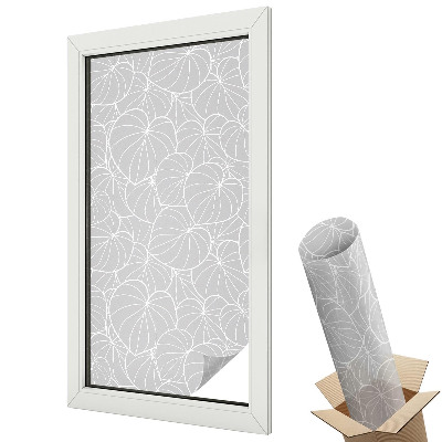 Witraż naklejka na okno Liściasta elegancja