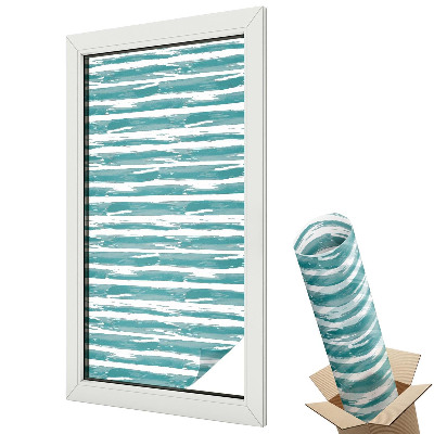 Witraż naklejka na okno Zielone pasy