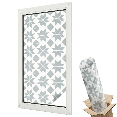 Mleczna folia na okno witraż Gwiazdy geometryczne